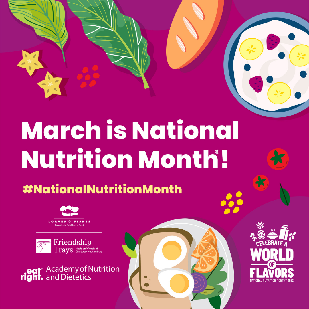 National Nutrition Month Graphic Loaves & Fishes Food Pantry